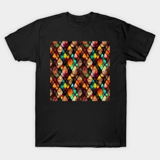 Stained glass colorful pattern, model 5 T-Shirt